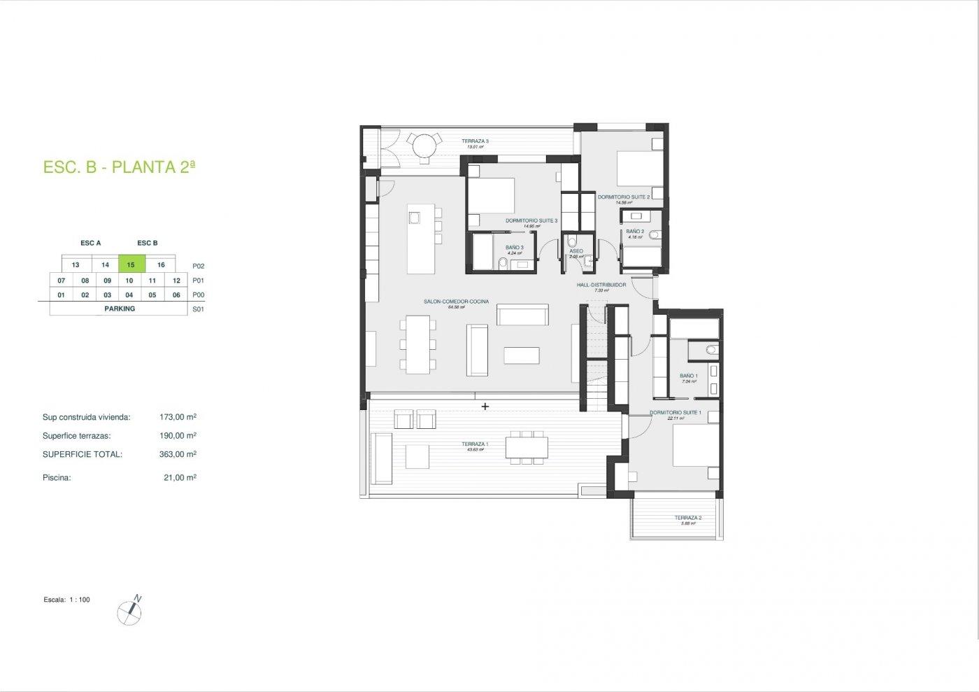 New Build Luxury Apartments at Las Colinas Golf & Country Club with private pools, parking, wine room, and beautiful views.